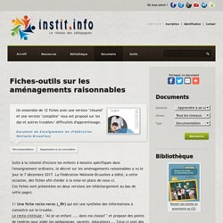 Fiches-outils sur les aménagements raisonnables - Document gratuit