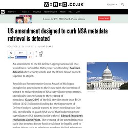 US amendment designed to curb NSA metadata retrieval is defeated