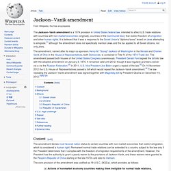 Jackson–Vanik amendment