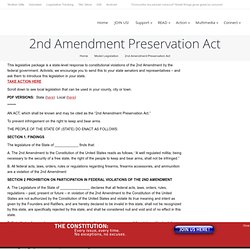 2nd Amendment Preservation Act