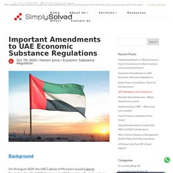 Important Amendments to UAE Economic Substance Regulations