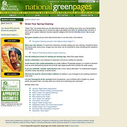 Green America's National Green Pages: Green Your Spring Cleaning