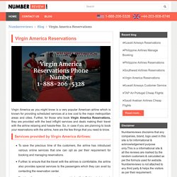 Virgin America Reservations (1-888-206-5328)