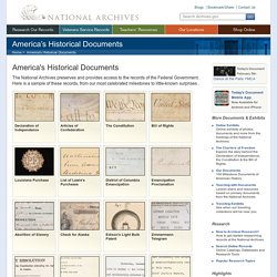 America's Historical Documents