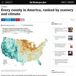 Every county in America, ranked by scenery and climate