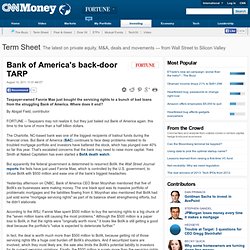 Bank of America's back-door TARP