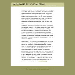 America /Utopian Dream Intro