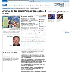 America as 100 people: 'Village' concept used to teach - USATODA