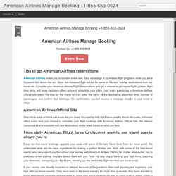 American Airlines Manage Booking +1-855-653-0624