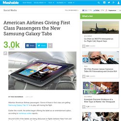 American Airlines Giving First Class Passengers the New Samsung Galaxy Tabs