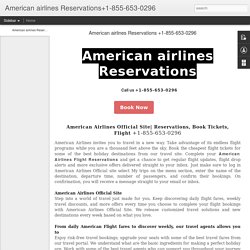 American airlines Reservations +1-855-653-0296