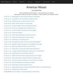 American Mosaic- About America and Its Culture in VOA Special English