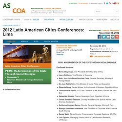 2012 Latin American Cities Conferences: Lima