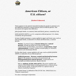 American Citizen, or U.S. citizen?