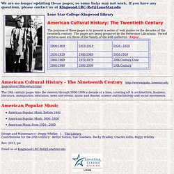 American Cultural History - The Twentieth Century
