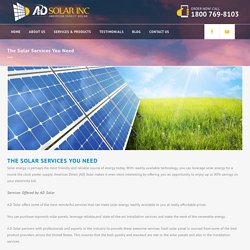 Solar Service in California
