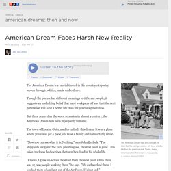 American Dream Faces Harsh New Reality