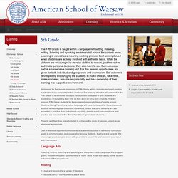 American School of Warsaw: Learning » Elementary School » ES Curriculum » 5th Grade