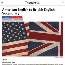 American English to British English Vocabulary