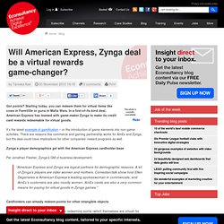 Will American Express, Zynga deal be a virtual rewards game-changer?