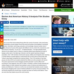 Racism And American History X Analysis Film Studies Essay