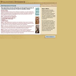 OPB American History Interactive: Thesis
