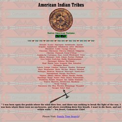 American Indian Tribes Map