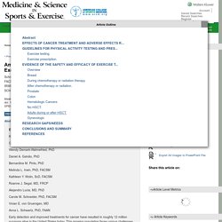 American College of Sports Medicine Roundtable on Exercise G... : Medicine & Science in Sports & Exercise