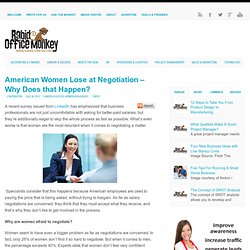 American Women Lose at Negotiation – Why Does that Happen?