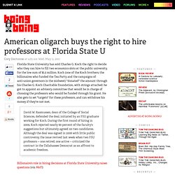 Doctorow: American oligarch buys the right to hire professors at Florida State U