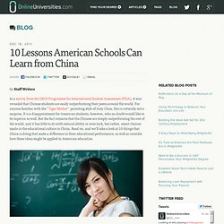 10 Lessons American Schools Can Learn from China