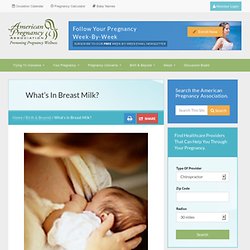 What's in Breast Milk?