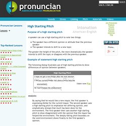 American English Pronunciation Lesson: High Starting Pitches