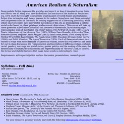 American Realism and Naturalism (F '02)