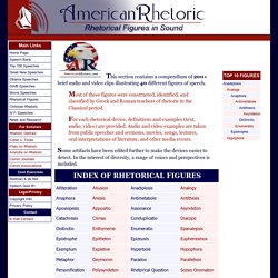 American Rhetoric: Rhetorical Devices in Sound