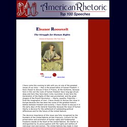 American Rhetoric: Eleanor Roosevelt