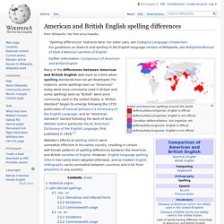American and British English spelling differences