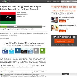 Libyan American Support of the Libyan National Transitional CouncilNational Transitional Council