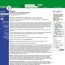 AVMA - American Journal of Veterinary Research - 74(7):983 - Abstract