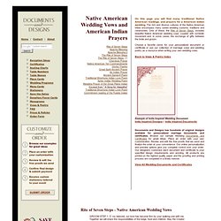 Native American Wedding Vows-American Indian Weddings-Native American Prayers-Apache Blessing-Wedding Certificate