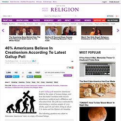 46% Americans Believe In Creationism According To Latest Gallup Poll