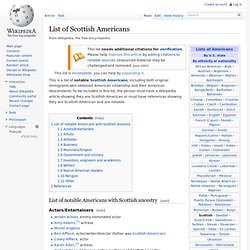 List of Scottish Americans