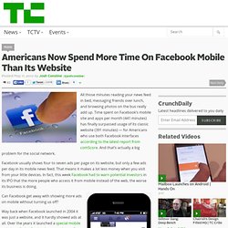 Americans Now Spend More Time On Facebook Mobile Than Its Website