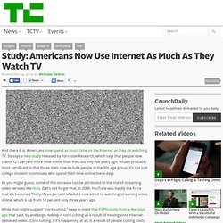 Study: Americans Now Use Internet As Much As They Watch TV