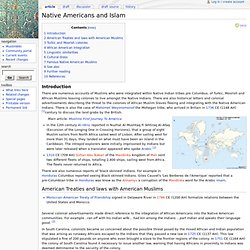 Native Americans and Islam - The Islamic Encyclopedia, History, People, Places