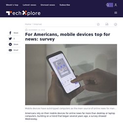 For Americans, mobile devices top for news: survey