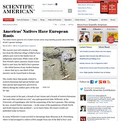 Americas' Natives Have European Roots