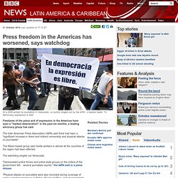 Press freedom in the Americas has worsened, says watchdog