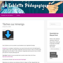 Tâches sur Amerigo - La Tablette Pédagogique