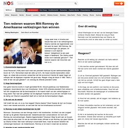 Weblog Washington » Blog Archief » Tien redenen waarom Mitt Romney de Amerikaanse verkiezingen kan winnen
